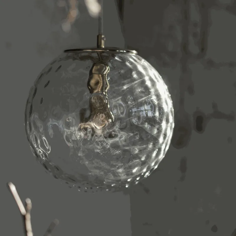 Embassy Interiors Szklana lampa kula transparentna refleksyjna śr. 25 cm Popularny
