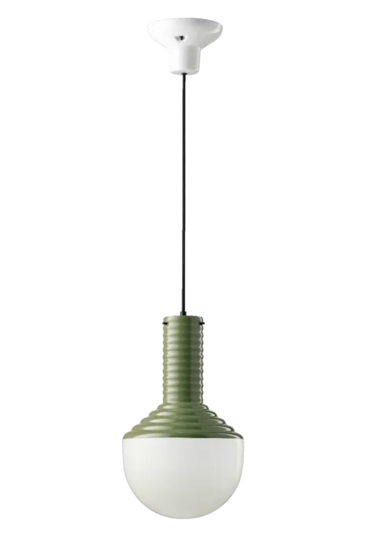 Łatwy zwrot Ferroluce Lampa wisząca Selaron śr. 24 cm zielona