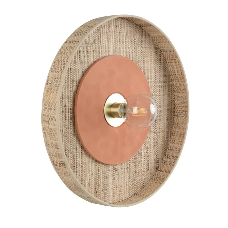 Ekspresowa dostawa Market Set Lampa ścienna / kinkiet Portinatx beżowo-brązowa śr. 50 cm