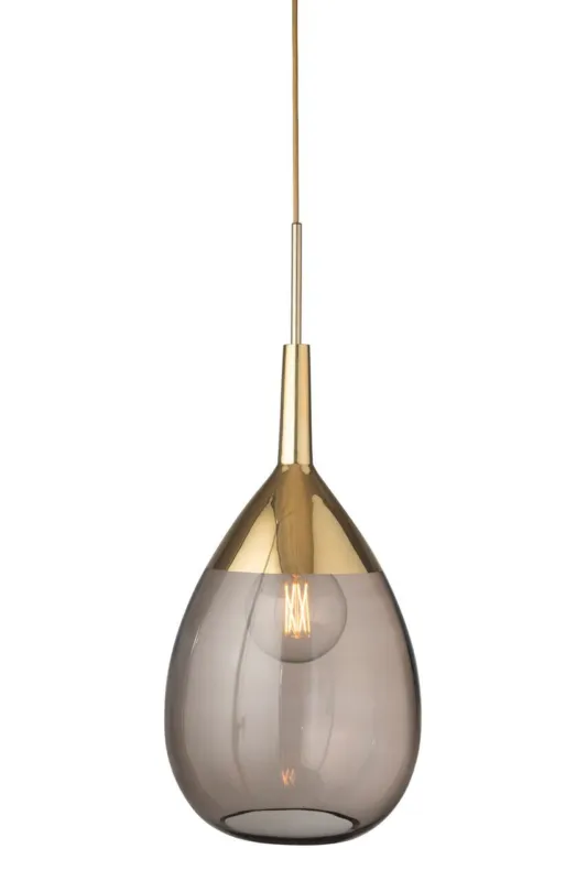 EBB & FLOW Lampa wisząca Lute kasztanowo-złota śr. 31 cm Ograniczona ilość