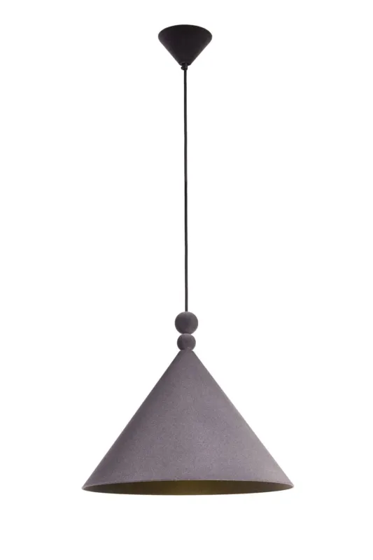 LOFTLIGHT Lampa wisząca Konko Velvet szara szer. 45 cm Dostępne od ręki