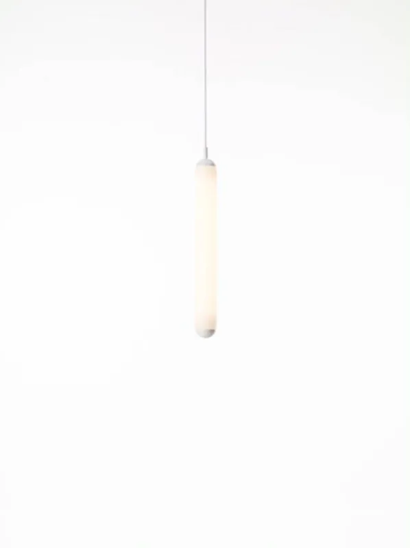 Zamów teraz Brokis Lampa wisząca Puro Solo Vertical srebrna wys. 63 cm
