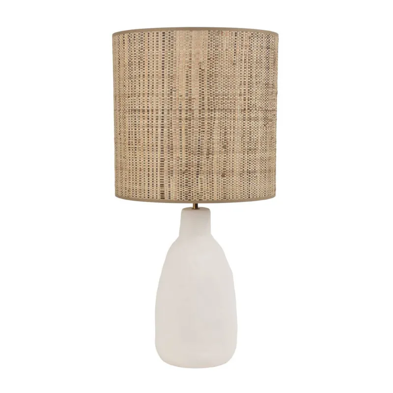 Market Set Lampa stołowa Portinatx biało-brązowa wys. 77 cm Dostępne od ręki