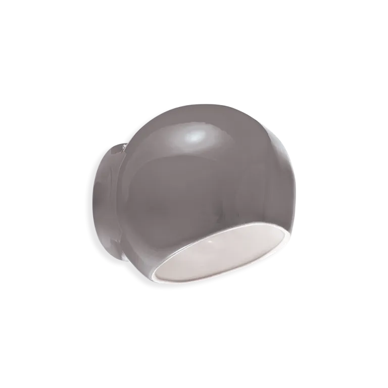 Ferroluce Lampa ścienna / kinkiet Ayrton szara wys. 19 cm Dostępne od ręki