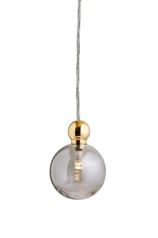 Oferta czasowa EBB & FLOW Lampa wisząca Uva smokey szaro-złota śr. 7 cm rozm. M