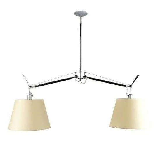 Artemide Lampa wisząca Tolomeo Basculante srebrno-beżowa śr. klosza 36 cm Nowość