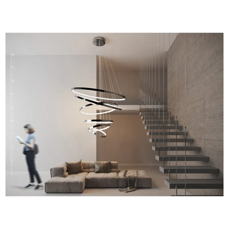 Darmowy zwrot Lampa wisząca WHEEL XXL CHROME