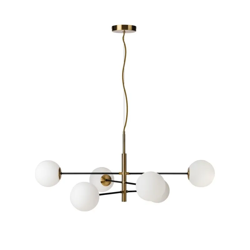 Lampa wisząca OVIEDO 6 Złota/Czarna Tylko dziś
