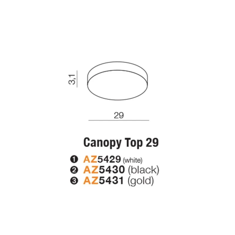 CANOPY TOP 29cm BK Złoty Bestseller