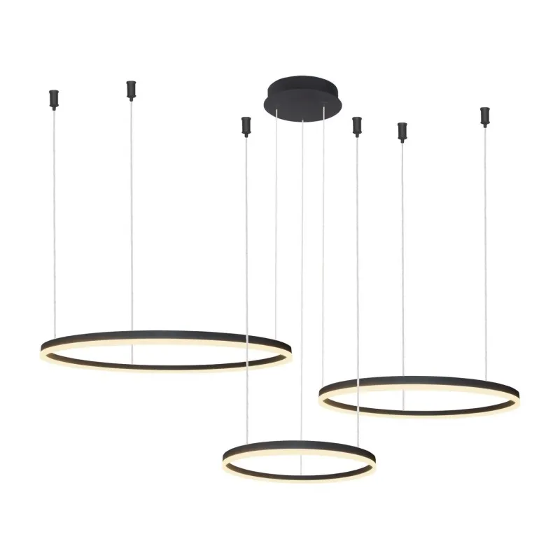 Lampa wisząca HALO PENDANT 100+80+60 CCT DIMM Czarna z pilotem Oferta limitowana