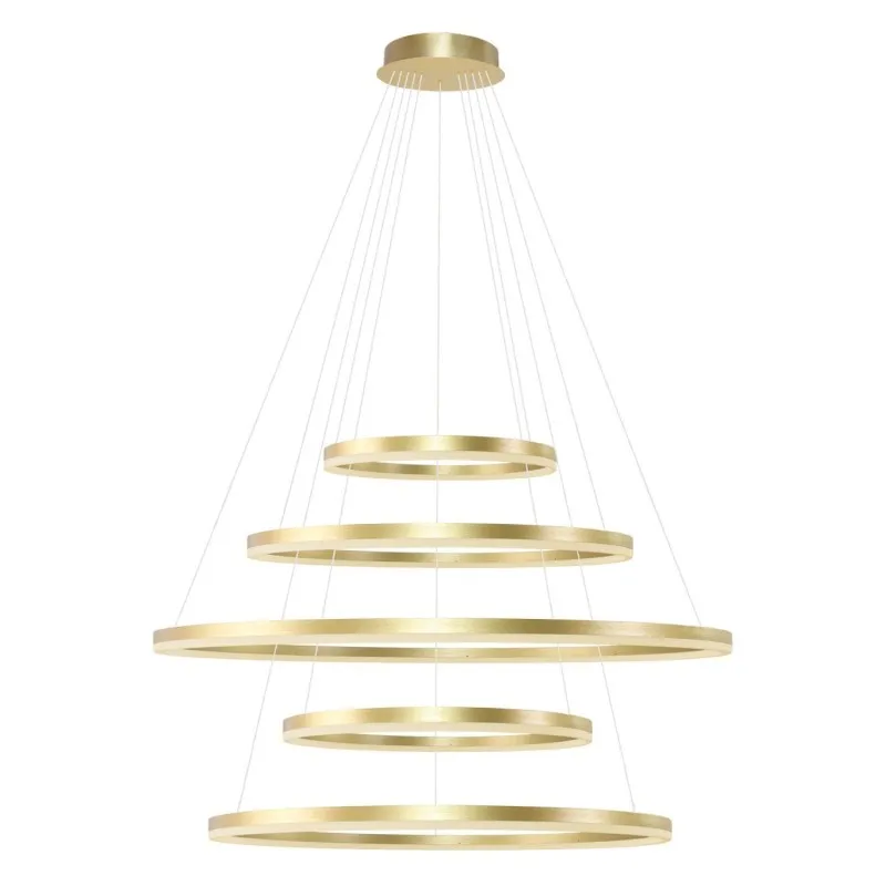 Bezpieczna płatność Lampa wisząca HALO PENDANT 150+120+100+80+60 CCT DIMM Złota z pilotem