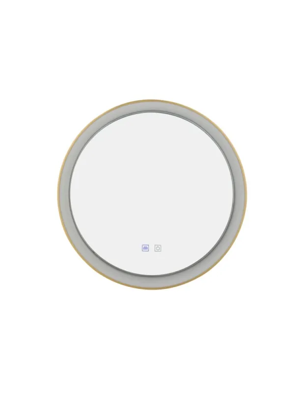 Azzardo SERGIO MIRROR 60 HEATED CCT SWITCH GO Złoty Szczotkowany/Biały Lustro Łazienkowe Podgrzewane Zmienna Barwa Św. AZ5820 Tylko dziś