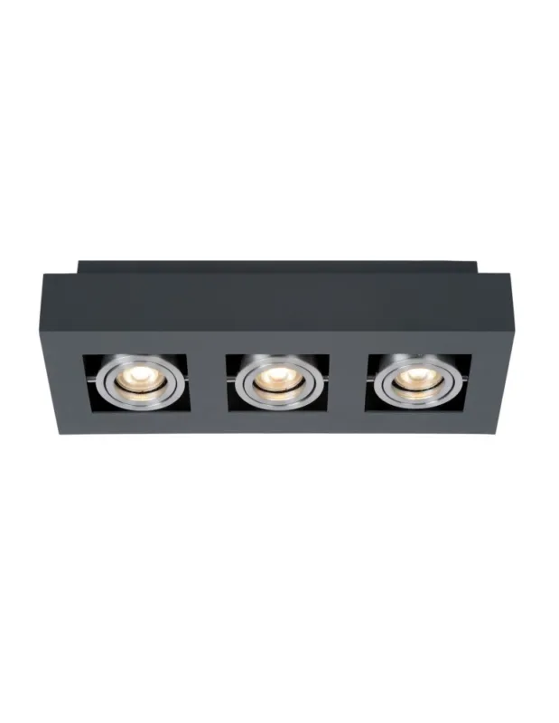 ITALUX Casemiro Natynkowa GU10 3x50W Czarny/Aluminium IT8002S3-BK/AL kolory-swiatla.pl Rabat