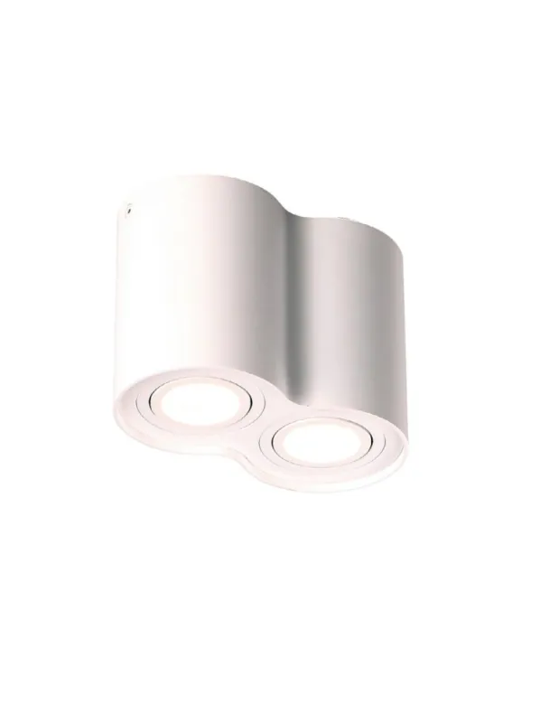 Popularny Maxlight Lampa Sufitowa Basic Round Biała Podwójna C0085