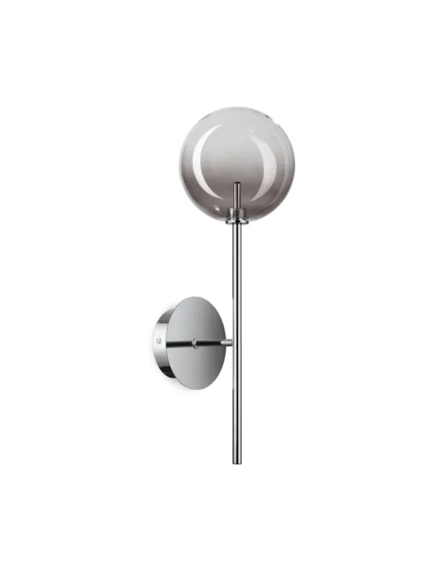 Wyjątkowa oferta Ideal Lux Lampa Ścienna EQUINOXE AP1 FUME‘ SFUMATO Chrom 345338