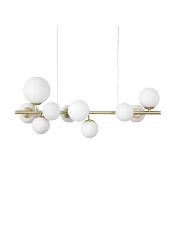 Ideal Lux Lampa Wisząca PERLAGE SP10 BIANCO Biały/Mosiądz 283791 Taniej