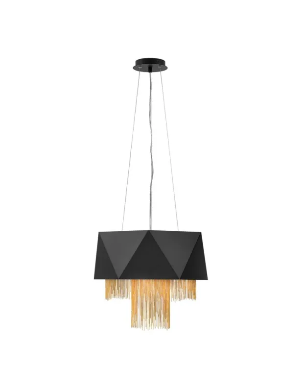 Tylko do końca tygodnia Elstead ZUMA Wisząca E27 6x60W Czarny/Złoty HK-ZUMA6-SBG kolory-swiatla.pl