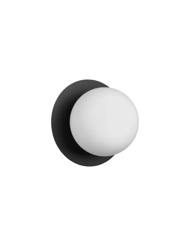 Niska cena MDC Lampa ścienna łazienkowa FLOC czarny mat Ø17 E27 IP44 580669103