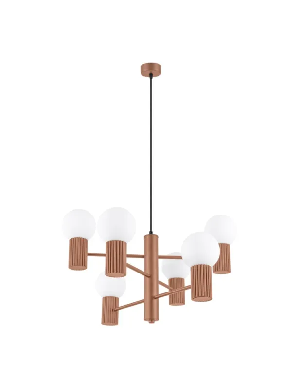 Premium Sollux Żyrandol HALO 6 mocca SL.1834