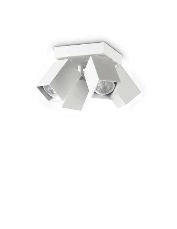 Ideal Lux Lampa Sufitowa DYNAMITE PL4 SQUARE BIANCO Biały 367446 Łatwy zwrot