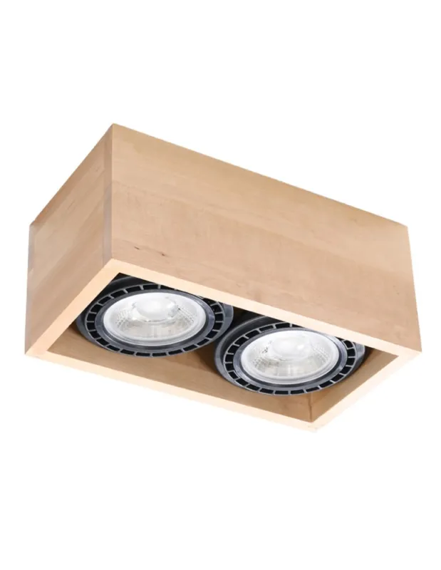Sollux Plafon QUATRO 2 naturalne drewno SL.0916 Ograniczona ilość