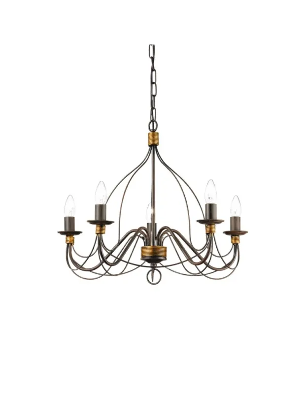 Tylko do końca tygodnia Ideal Lux Lampa Wisząca CORTE SP5 RUGGINE Rdzawy 057187