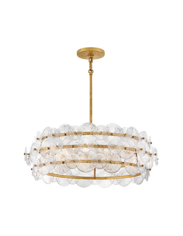Popularny Quintiesse Żyrandol Rene 6 źródeł światła Przecierany mosiądz Elstead Lighting QN-RENE-6P-DSB