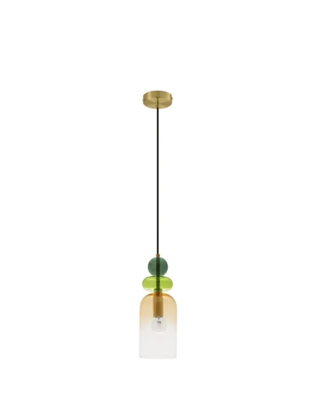 Szybka wysyłka Luces Exclusivas BALAM Wisząca Nowoczesna złoty i odcienie złota 1xE14 max 5W LE43398