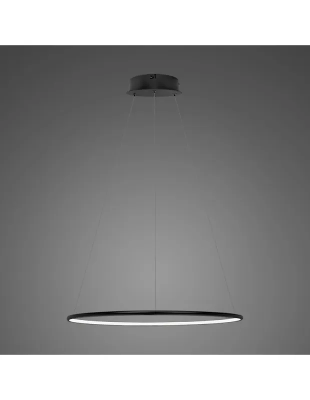 Altavola Design Lampa wisząca Ledowe Okręgi No.1 Φ40 cm in 3k 21W czarna Nie przegap