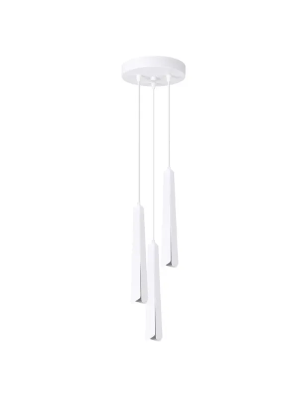 Dostępne od ręki Sollux Lampa wisząca PRYSM 3P biała SL.1398