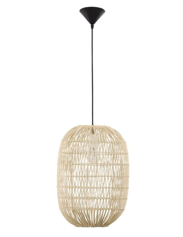 Wybór klientów Luces Exclusivas OVIEDO Wisząca 1xE27 LED naturalny ratan LE42129