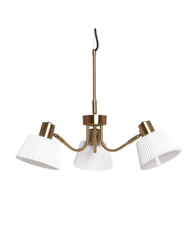 Do wyczerpania zapasów Abruzzo Lampa wisząca żyrandol Złoto biały 3xE14 Dali ABR-Z3XE14-DALI