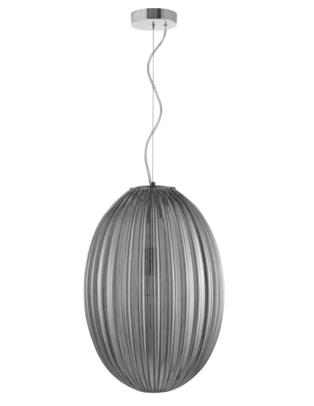 Rabat Luces Exclusivas AYAPEL Wisząca 1xE27 LED szary dymiony/chrom LE41887
