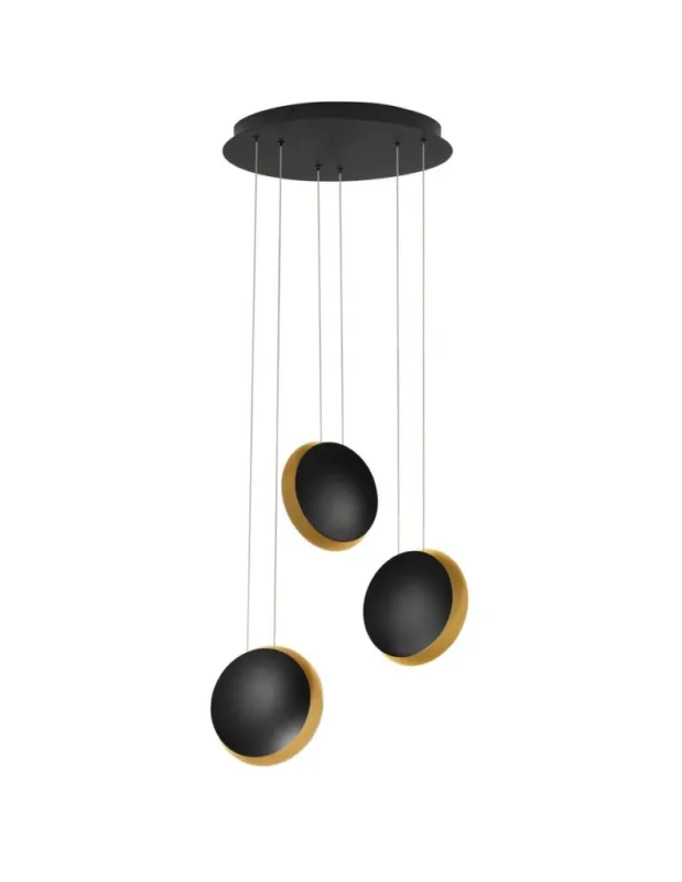 Kup online Luces Exclusivas BACA Wisząca Nowoczesna czarny 3xLED max 18W 3000K LE43231