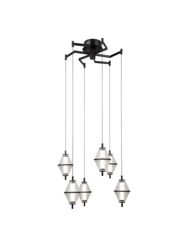 ITALUX Fuente Wisząca 6xLED 30W 3000K Czarny mat, chrom PND-34395-6-BK Kup online