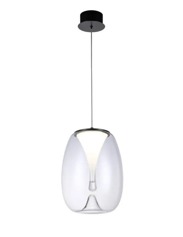Nie przegap Azzardo PAMELA 27 BK Czarny Mat/Transparentny 1xLED LED wisząca AZ5825
