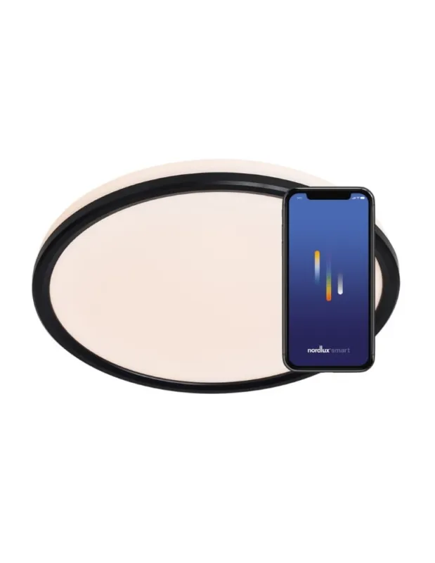 NORDLUX Lampa sufitowa LivaSmart 1xLED Tworzywo sztuczne Czarny 2110826103 Oferta czasowa