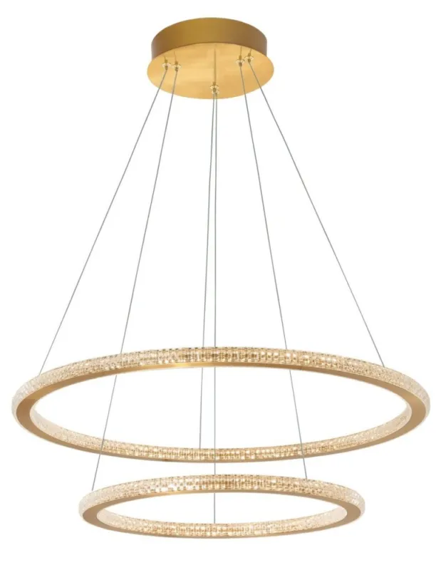 Luces Exclusivas MONTE Wisząca LED 56W 3555lm 3000K Ściemnialna złoty LE41691 Bezpieczna płatność
