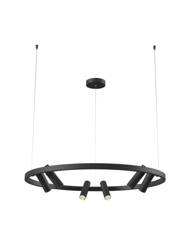 Hit cenowy Maytoni Satellite LED 42W 3000K 3800lm wisząca MOD102PL-L42B czarny kolory-swiatla.pl