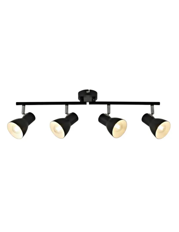 Wyjątkowa oferta Italux Riado Reflektor/Spot Czarny 4xE14 40W SPL-3422-4-BL kolory-swiatla.pl
