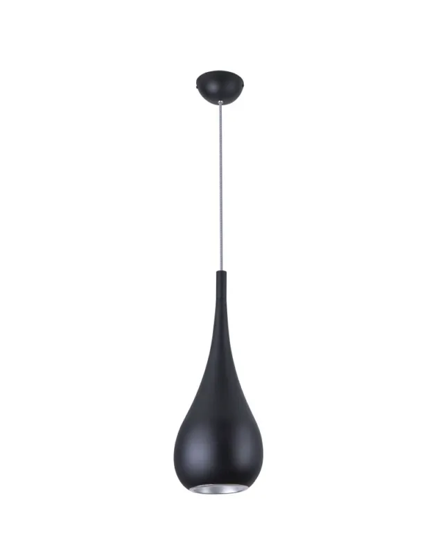 Łatwy zwrot Maxlight Drop Wisząca Czarny 20cm 1xE27 P0233