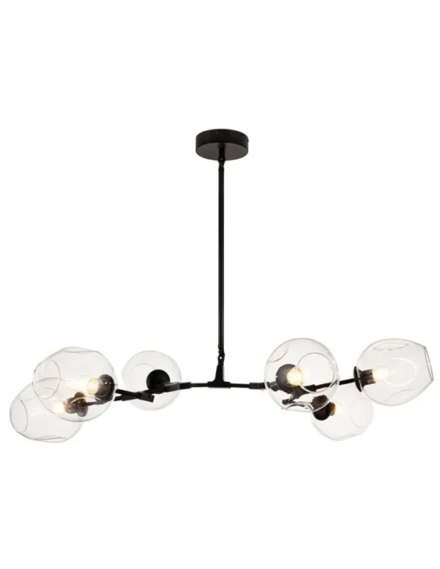 Bezpieczne zakupy Step into Design Lampa wisząca MODERN ORCHID-6 transparentno czarna 130cm (ST-1232-6 TRANSPARENT) kolory-swiatla.pl
