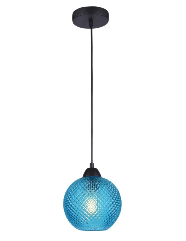 Luces Exclusivas BUENOS Wisząca 1xE27 LED niebieski/czarny LE41913 Tani