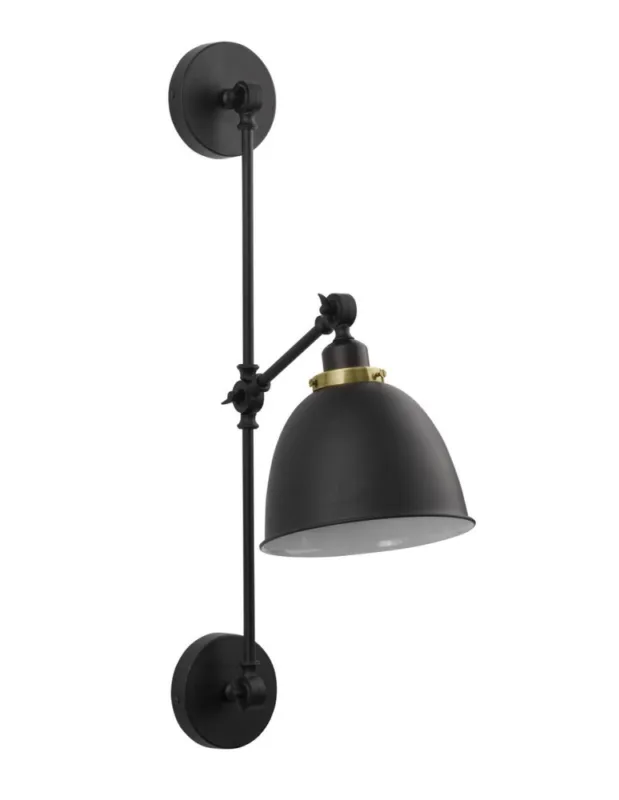 Ekspresowa dostawa Luces Exclusivas CURICO Ścienna 1xE27 LED czarny/mosiądz LE41988