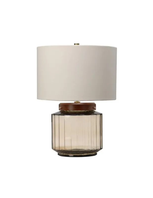 Elstead LUGA Lampa Stołowa E27 1x60W Mosiądz LUGA-TL-SMOKE kolory-swiatla.pl Premium