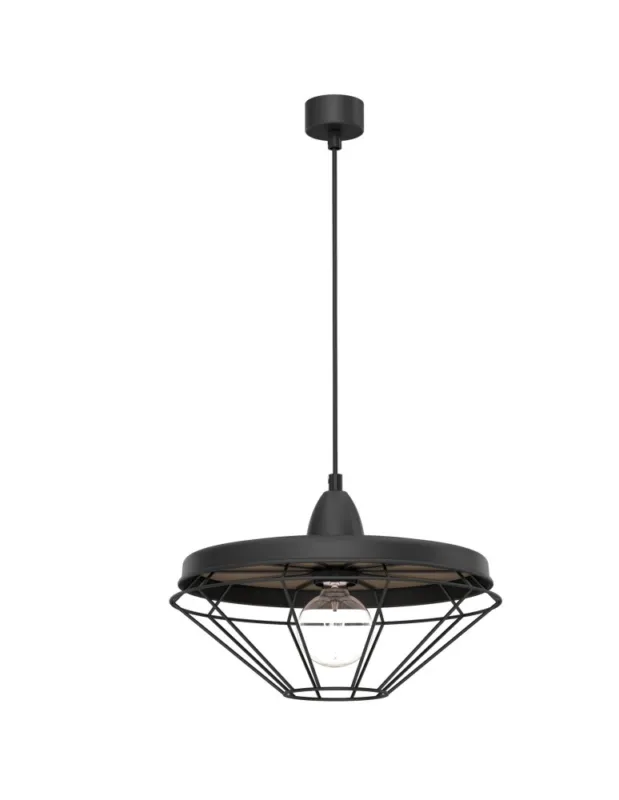 Shilo Lampa wisząca Alkaba - Czarna-platyna mat (325 mm) 5013 Zamów dziś