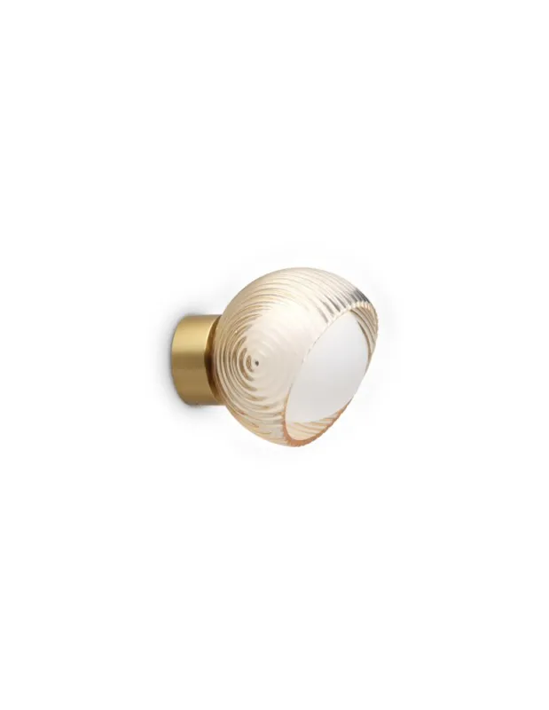 Nowość Ideal Lux Lampa Ścienna BLOOM AP1 D12 OTTONE Mosiądz 366531