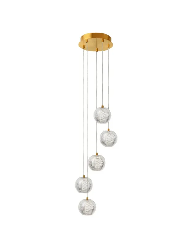 Light Prestige Lampa wisząca Diamond 5 5xLED CCT złota LP-2202/5P GD Wysoka jakość