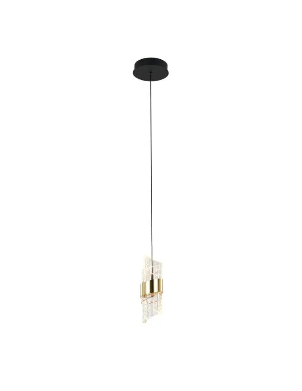 Italux Tonga Wisząca LED 8W 650 lm 3000K (Ciepła biel) Czarny, złoty PND-26374-1-8W-3K-BK-GD Bezpieczne zakupy