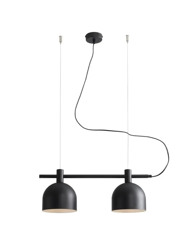 Premium ALDEX LAMPA WISZĄCA BERYL 2 CZARNY, 2 x max 60W (976H1)